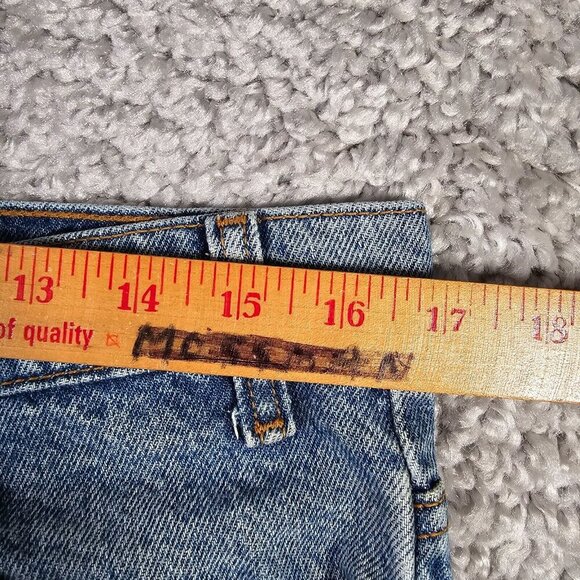 Levis 505 Jeans Mens 35x30 (Fits 33x25) Blue Straight Orange Tab Vintage Distres - Picture 13 of 16